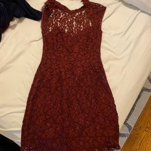 Gorgeous lace dark purple Sandro Paris dress